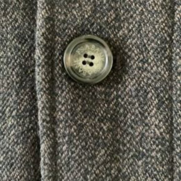 * Jos A Bank Wool Coat Overcoat Men's Medium Brown Black Button Zip Jacket lined - Picture 8 of 10
